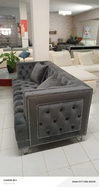 Súper oferta "Sofá Chester Terciopelo Gris