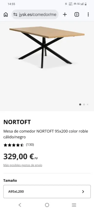 Mesa Comedor Madera y metal  nueva casi de estreno