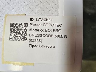 Lavadora Cecotec BOLERO 6Kg - Pequeña tara