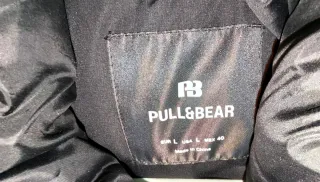 Abrigo largo plumífero hombre negro