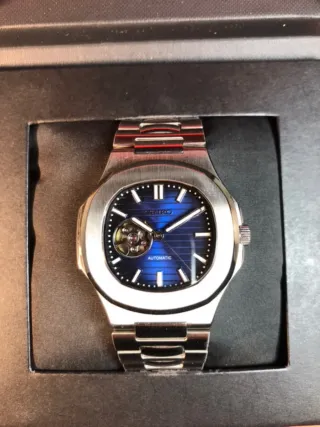 Reloj Seiko Mod - Nautilus "Open Heart" (Azul)