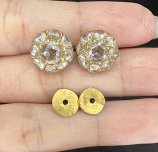 Pendientes Vintage Oro 18k Diamantes naturales