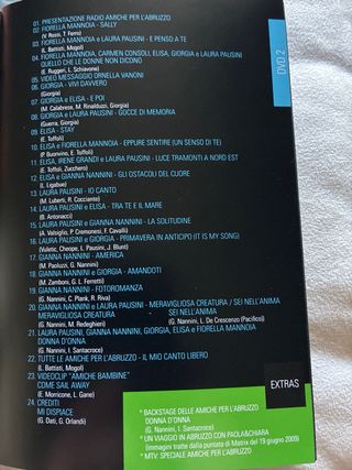 DVD Concerto Amiche per l'Abruzzo - Artisti Vari
