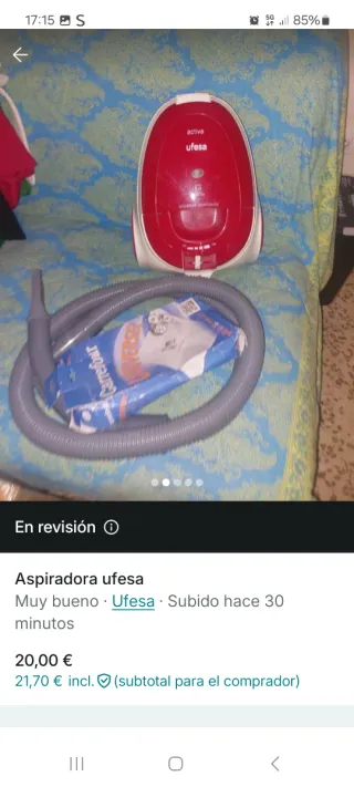 Aspiradora Ufesa Activa Roja