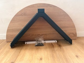 Mesa redonda madera y metal