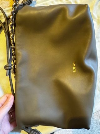 Bolso Loewe Flamenco Caqui Piel Napa Mediano