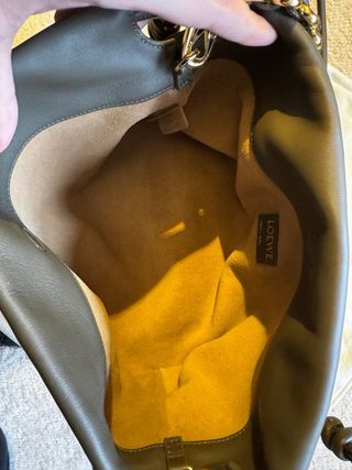 Bolso Loewe Flamenco Caqui Piel Napa Mediano
