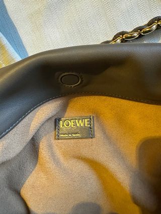 Bolso Loewe Flamenco Caqui Piel Napa Mediano