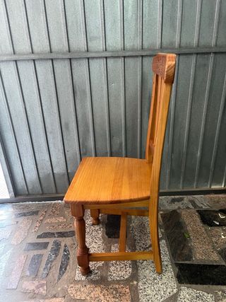 Tavolo da pranzo in legno di ulivo estensibile e 6 sedie