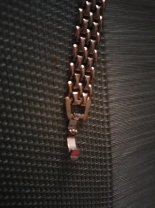 Pulsera acero bañada en oro