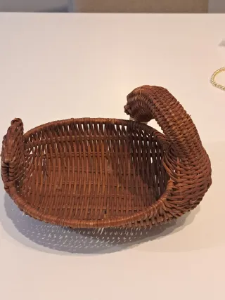 Cesta mimbre forma pato