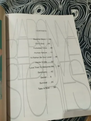 Libro Madonna Bedtime Stories Partituras
