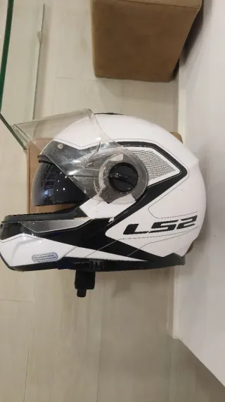 Casco Moto Modular LS2 Blanco