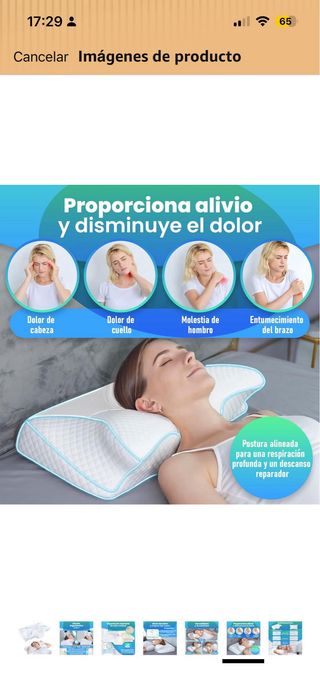 Almohada cervical ortopédica para cuello