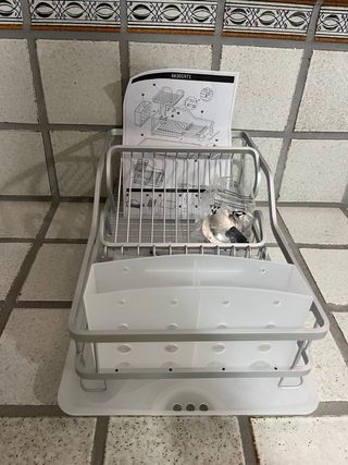 Escurreplatos aluminio 2 niveles