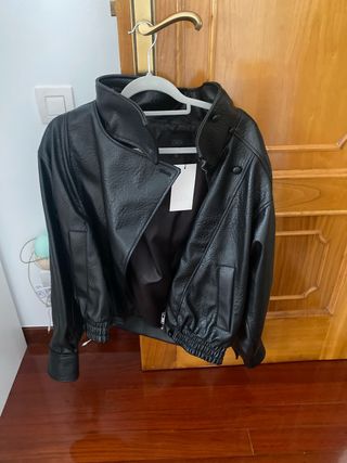 Chaqueta Biker Zara Negra Sin Usar