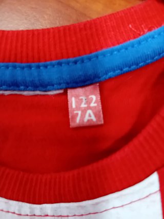 T-shirt Criança Bombeiro Sam Vermelha - 7A