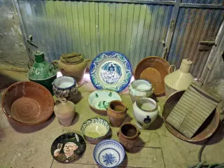 Lote antigüedades cerámica y loza