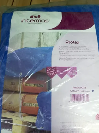 TOLDO POLIETILENO 120 GRS 5X8MTS. AZUL INTERMAS