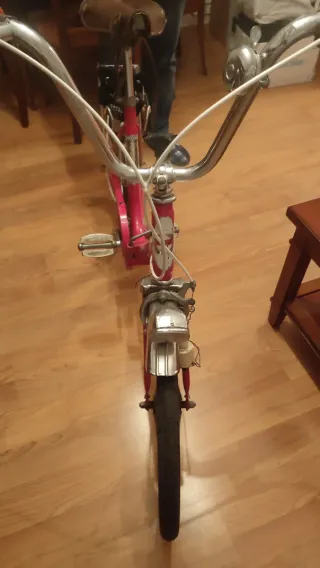 Bicicleta Vintage Rosa Plegable