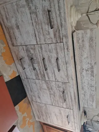 Conjunto Muebles Salón Madera Rústica