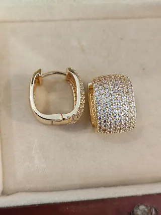 Orecchini donna oro con zirconi