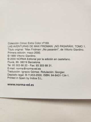 LAS AVENTURAS DE MAX FRIDMAN 3. ¡NO PASARÁN! 1.