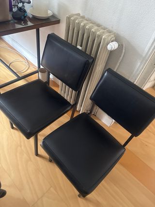 Juego de 2 sillas negras