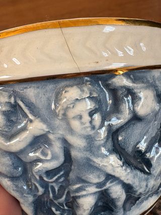 Macetero Vintage Capodimonte Relieves