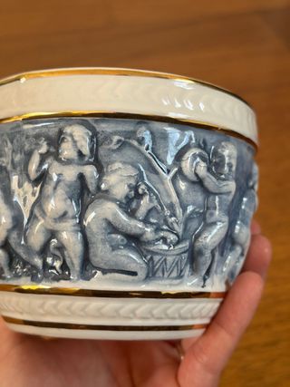 Macetero Vintage Capodimonte Relieves