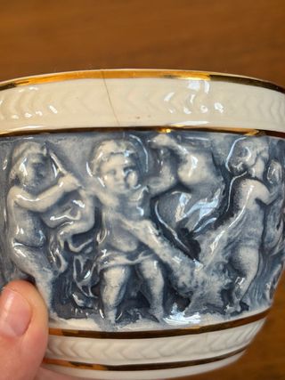 Macetero Vintage Capodimonte Relieves