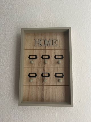 Colgador de llaves madera y metal