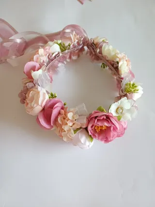 Set coroncina e cintura damigella fiori