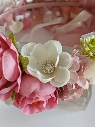 Set coroncina e cintura damigella fiori
