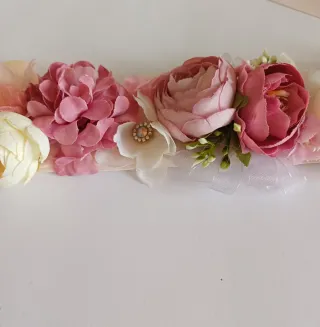 Set coroncina e cintura damigella fiori