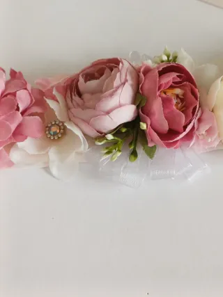 Set coroncina e cintura damigella fiori