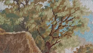 Cuadro Granja Paisaje Rural