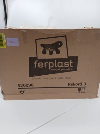 Ferplast Gabbia Rettangolare per Uccelli Esotici e Canarini Rekord 3, con Accessori e Mangiatoie Rotanti, Robusto Filo Pin