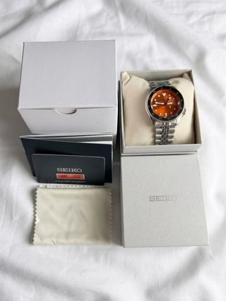 Seiko 5 GMT Naranja SSK005K1 Nuevo