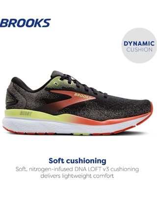 Brooks Ghost 16 Zapatillas Hombre Negro Rojo