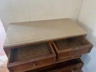Cómoda antigua mármol y madera