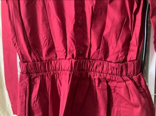 Vestito rosso in puro cotone