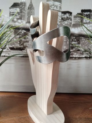 Pulsera Brazalete Étnico Acero Ajustable