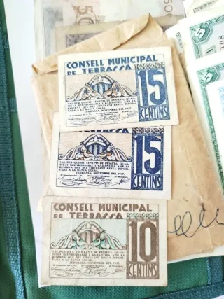 Billetes Consell Municiol Terrassa 1937