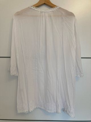 Túnica Blanca Ibicenca Melé Talla XL