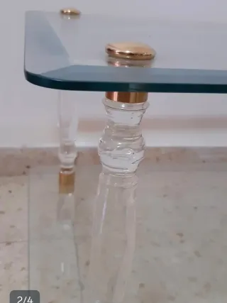 Mesa baja de centro en cristal