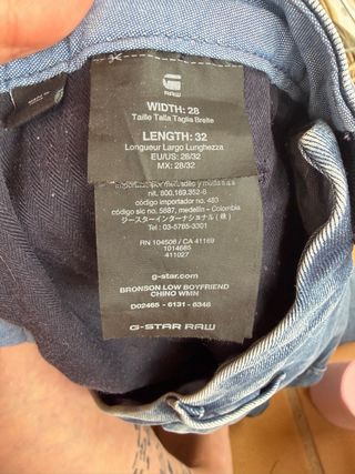 G-Star RAW Bronson Low Boyfriend Chino Mujer Azul