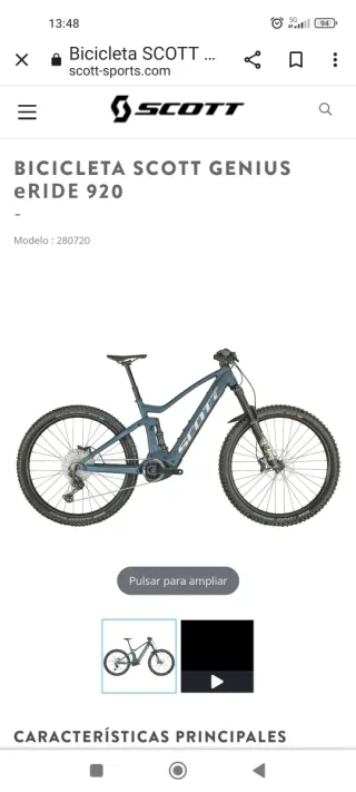 Scott Genius Eride 920 Eléctrica 29" Talla M