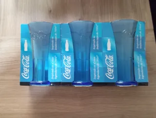 Conjunto 4 Vasos Coca-Cola Azul