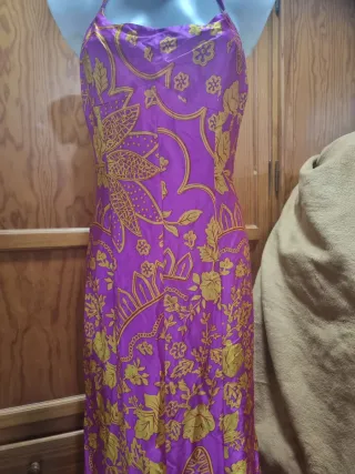 Vestido largo fiesta estampado floral